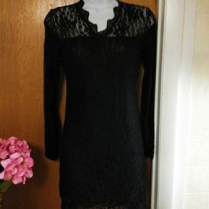 Black lace dress very sexy